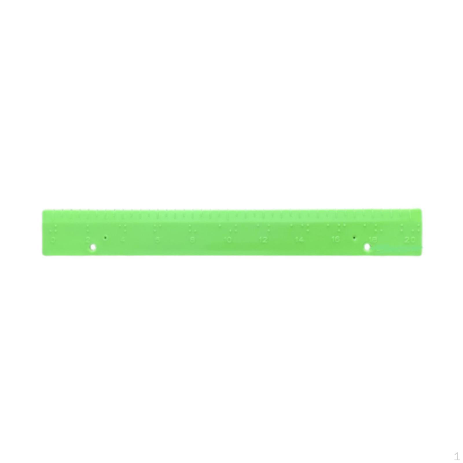 

Линейка Брайля как учебное пособие, инструмент с прямым краем для математики и геометрии зелёный