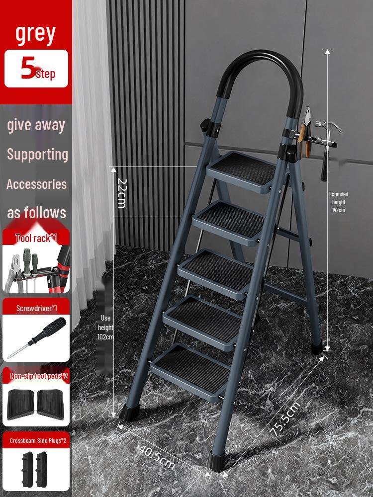 Compact Multi-Functional 4-Step Folding A-Frame Household Ladder