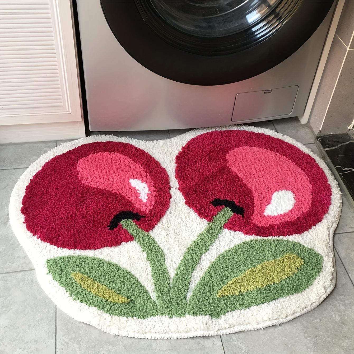 

Мягкий и удобный войлочный коврик с рисунком вишни - 50x80 см - Машинная стирка, нескользящий и прочный - Идеально подходит для дома, кухни, ванной комнаты 50*80CM