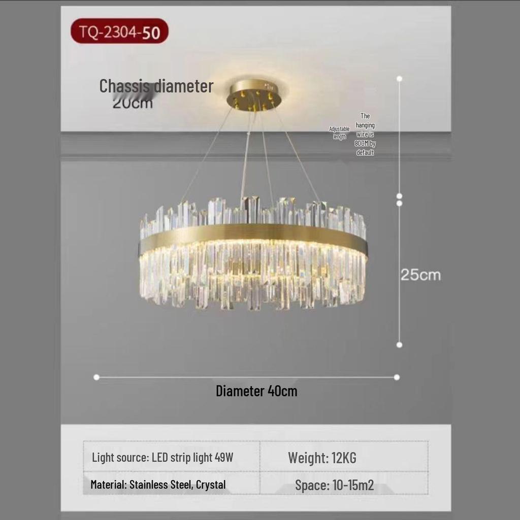 Lampadario di Cristallo Minimalista Nordico 2022 per Soggiorno, Camera da Letto, Sala da Pranzo