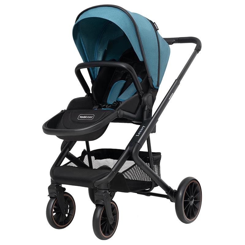 

Двухсторонняя складная детская коляска для сидения и лежания, конструкция с высоким расположением