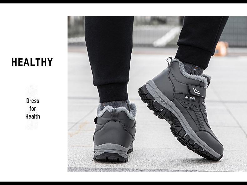 Autumn & Winter Large Size Non-Slip Walking Shoes for Middle-Aged & Elderly - Trendy, Warm, and Casual