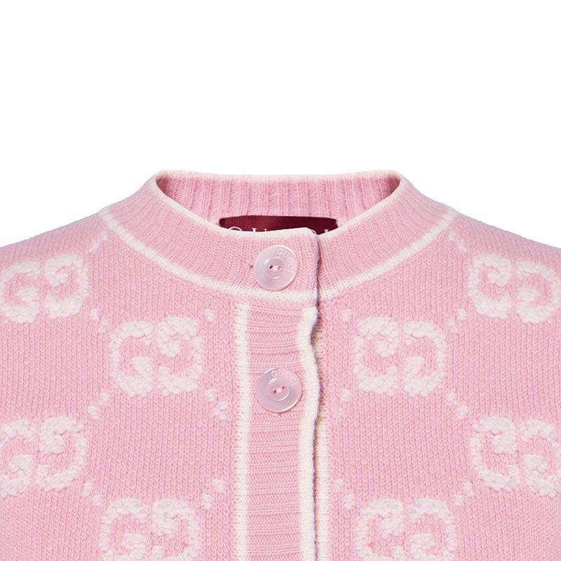 GUCCI Logo Intarsia Button Up Cardigan 713300-XKELE-6011
