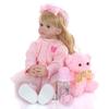 KEIUMI New Design Baby Reborn Girl Doll 24 Inch Soft Silicone Cloth Body Realistic Reborn Dolls Babies Bonecas Meninas