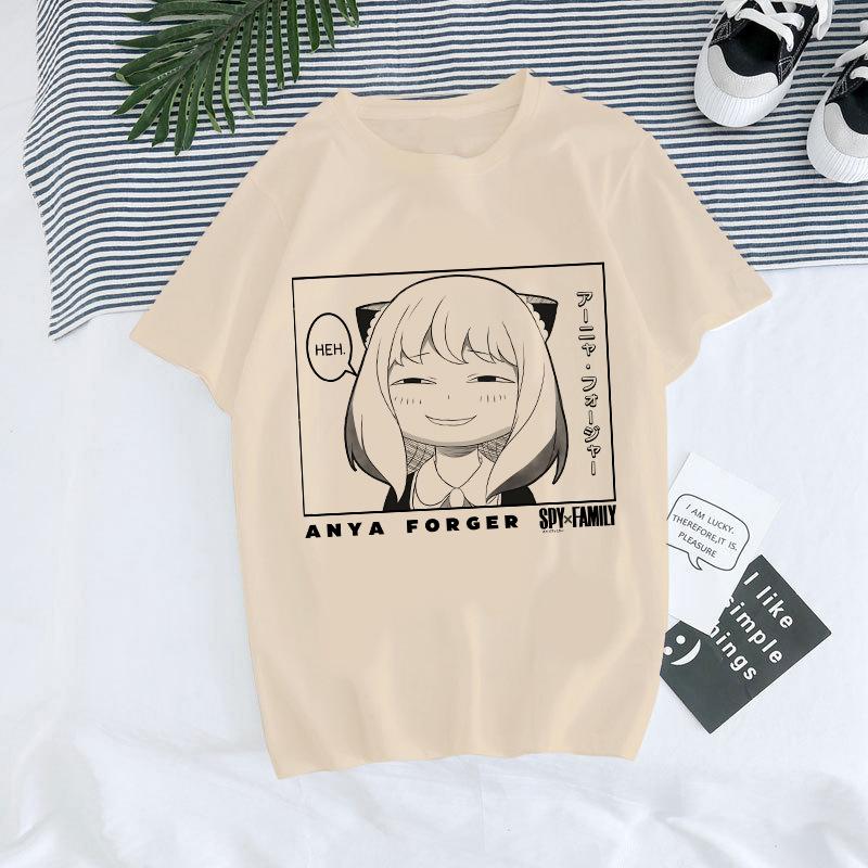 Japanese Anime Spy X Family Anya Forger Graphic Print T Shirt Streetwear Men Women Fashion Short Sleeve Unisex T Shirt Tops