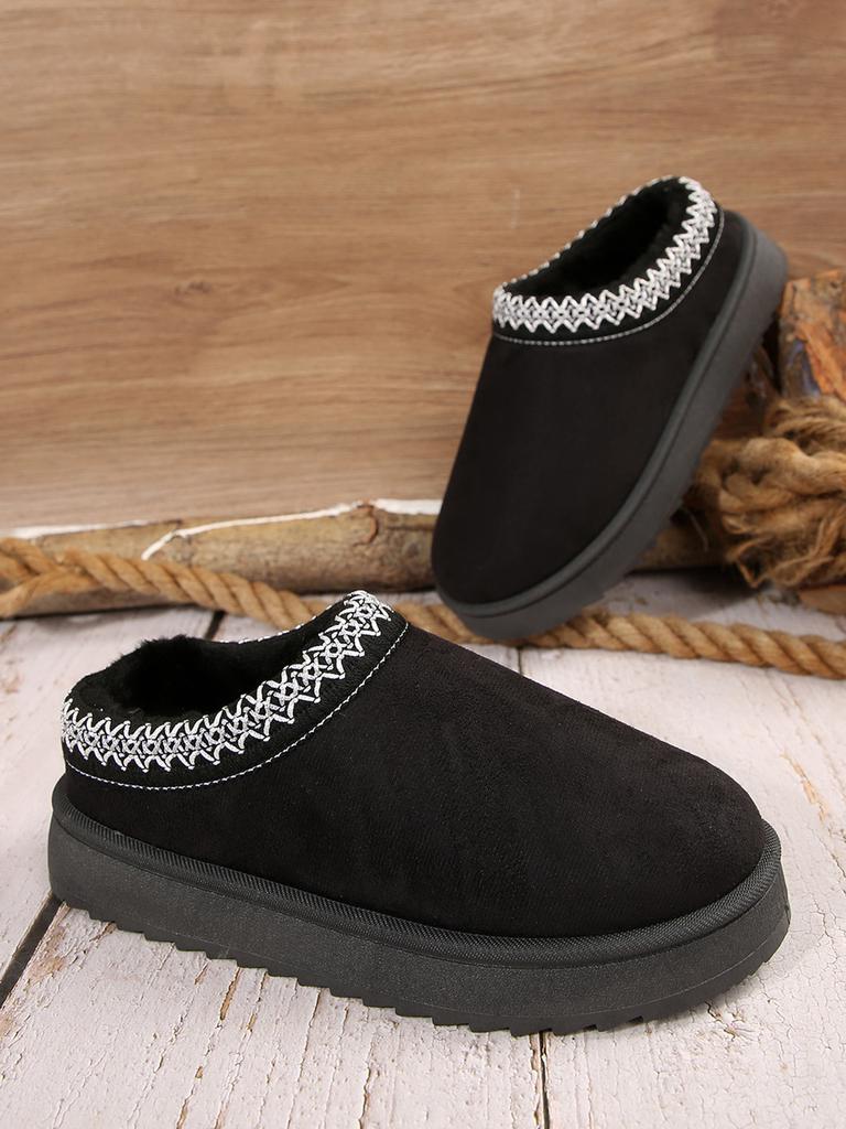 Thick-soled snow boots 22 new autumn and winter outer wear heightening and fleece fur integrated bag head half-drag hair shoes
