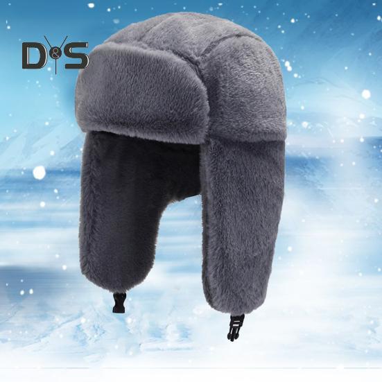 Gorro de invierno para mujer, de felpa gruesa, con protección para las orejas, con protección contra el viento y ajustable, con retención de calor, para exteriores, esquí, patinaje, snowboard, gorro Lei Feng