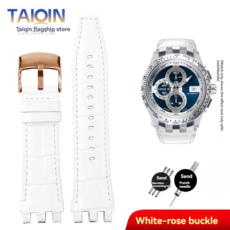 

Для Swatch SVGK403 SVGK407 SVGB400 SVGB402 SVGB408 Ремінець для годинника зі справжньої шкіри 22 мм Чоловічий Браслет Ремінець Аксесуари 22mm