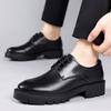 Height-increasing shoes men's 10cm hollow low-top men's inner height-increasing leather shoes business wear lace-up thick-soled groom casual men's sh