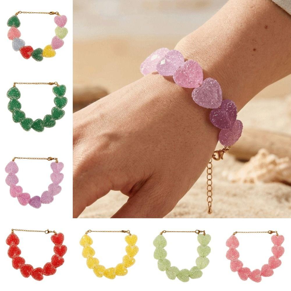 Multi-Color Bohemian Dopamine Bracelet Soft Sugar Summer Beach Hand Chain Birthday