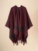 Imitation Cashmere Winter Layers Poncho For Women Men Tassel Scarf Warm Female Male Capa Para Mujer Pashmina Scarve Wrap Shawl