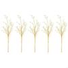 Set Of 5 Artificial Plant Branch for Christmas Tree Flower Bouquet Decoration Accessories Holiday Decorating Supplies X3UC