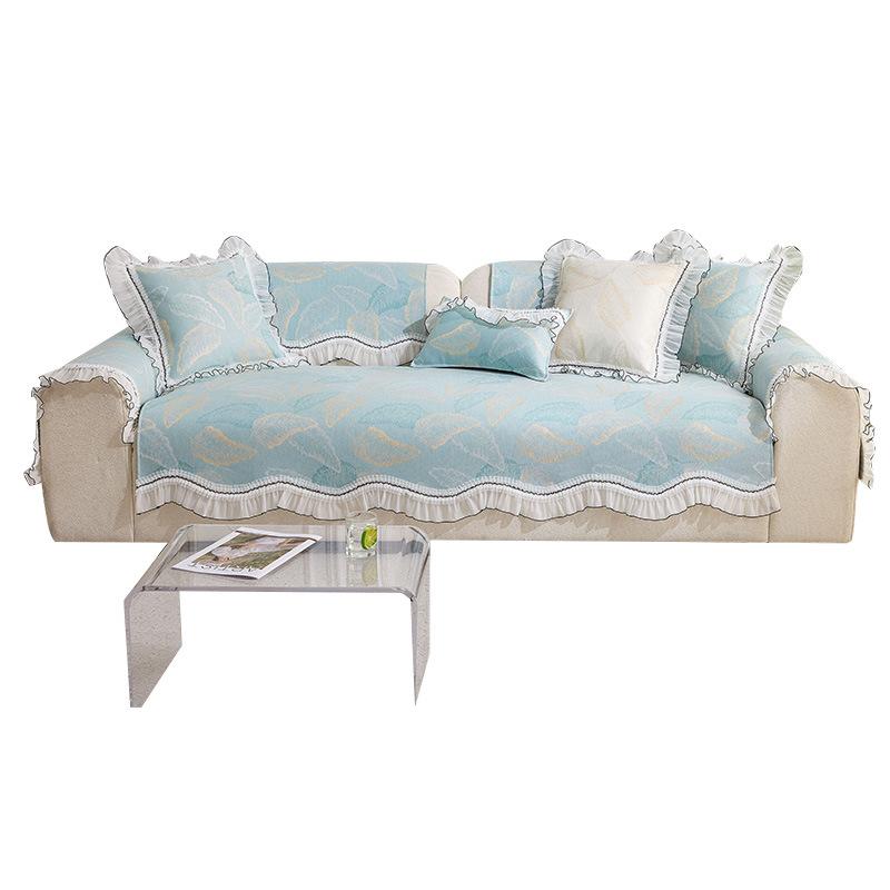 French Special-Shaped Summer Ice Silk Sofa Cushion  New Mat Non-Slip Seat Cushion Summer Cool Cover Cloth
