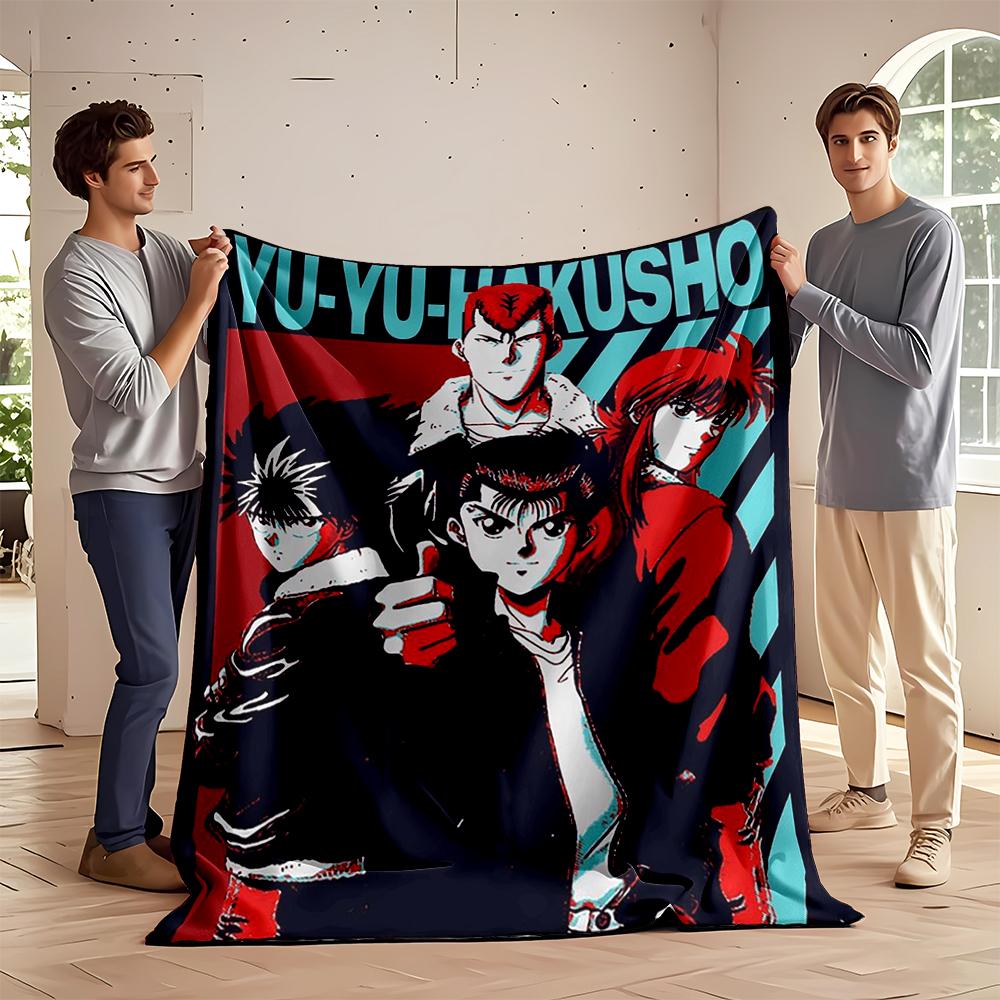 "Yu Yu Hakusho Anime Characters Blanket" Flannel blanket for bedroom, living room, sofa, and nap sofas.