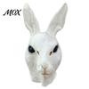 Maschera Costume di Halloween Confortevole Testa di Coniglio per Adulti, Cappuccio in Lattice di Coniglietto Realistico, Visione Illimitata Animale Carnevale Cosplay Festa Accessorio