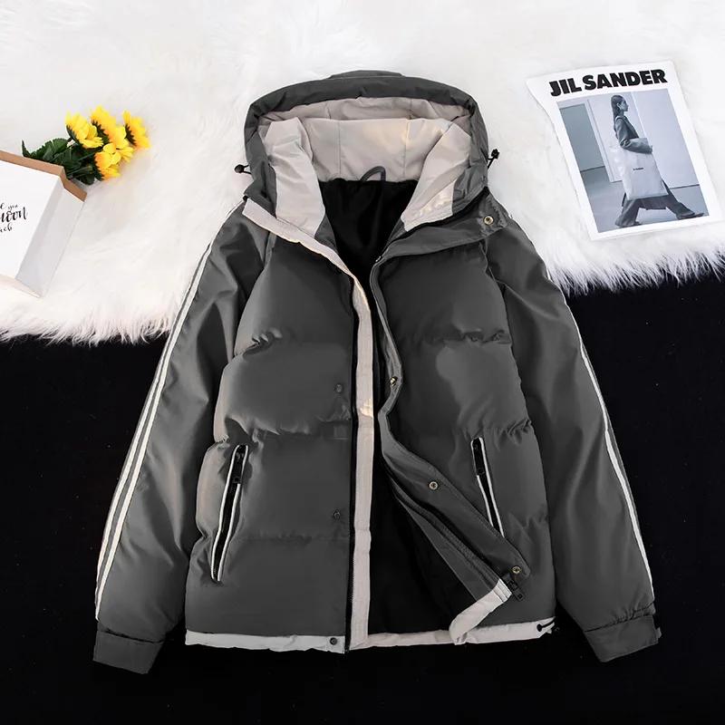 Men's Winter Cotton Coat Casual Thickened Hooded Parka Student Autumn/winter Fashion Outerwear