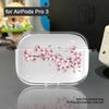 Sakura pattern is suitable for AirPods 3 2 1 Pro 2 4 Pro3 transparent headphone protective case, anti drop