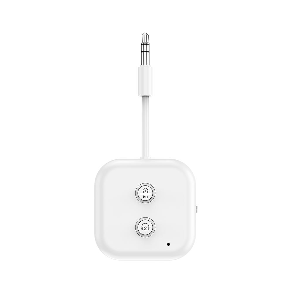 2 In 1 Dual Stream Bluetooth 5.3 Audio Transmitter Receiver 3.5MM AUX Stereo Wireless Adapter With Mic For Car Airplane TV PC