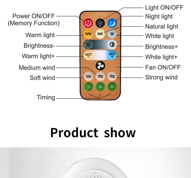 Nordic Minimalist Solar-Powered Multi-Function Camping Fan Light