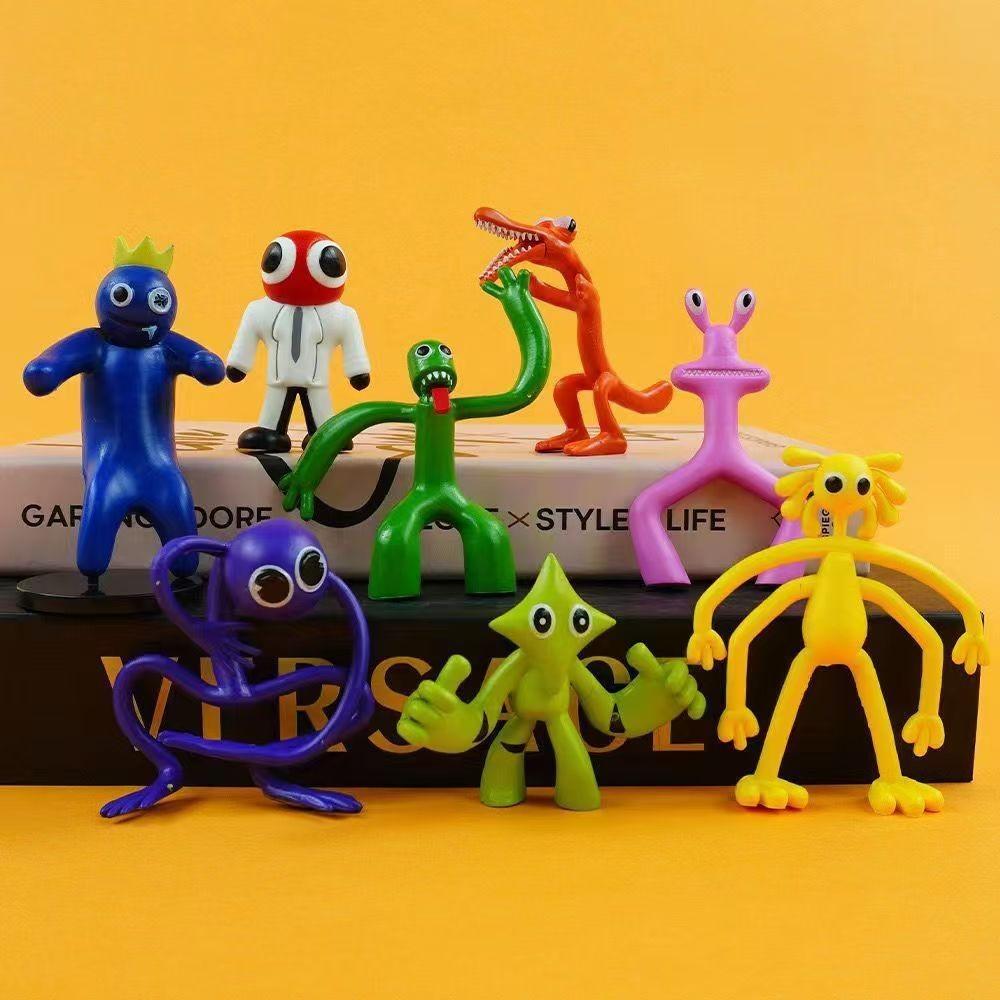 Friends Vibrant Rainbow Pvc Action Figures Set With 8 Playful Blind Box Styles