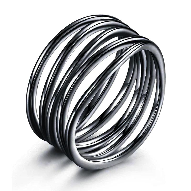 

CAOSHI Unique Multi-layers Design Rings for Women Simple Stylish Daily Wear Exquisite Girls Accessories Birthday Zircon Gifts 10