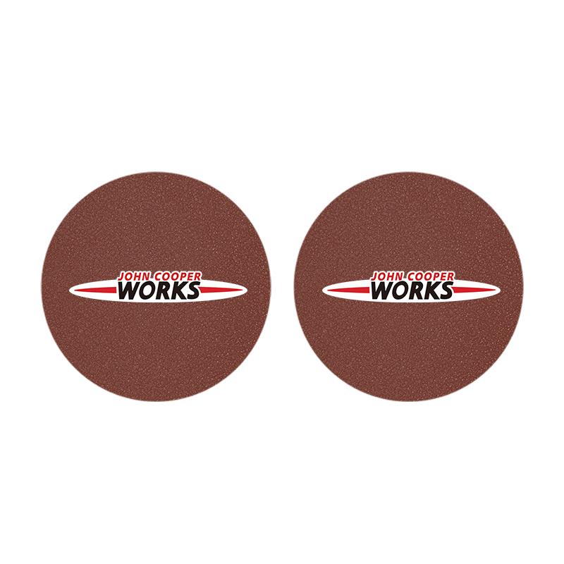 2Pcs Car Water Cup Bottle Holder Anti-slip Mat Pad Suede For Mini Cooper JCW Works F54 F55 F56 F57 F60 R50 R52 R53 R55 R56 R57 Uylez55