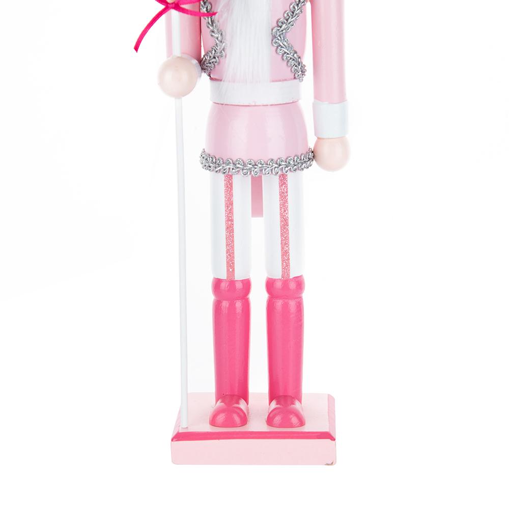 Pink Candy Style Wooden Nutcracker Ornament
