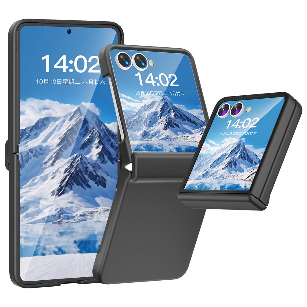 For Samsung Galaxy Z Flip7 5G Case Hinge Protection Hard PC Phone Cover Built-In Screen Film