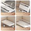 Kitchen Pots and Pans Organizer Under Cabinet Sliding Drawer Pot Lid Organizer Pull Out Cabinet Storage Tray with 8 Dividers
