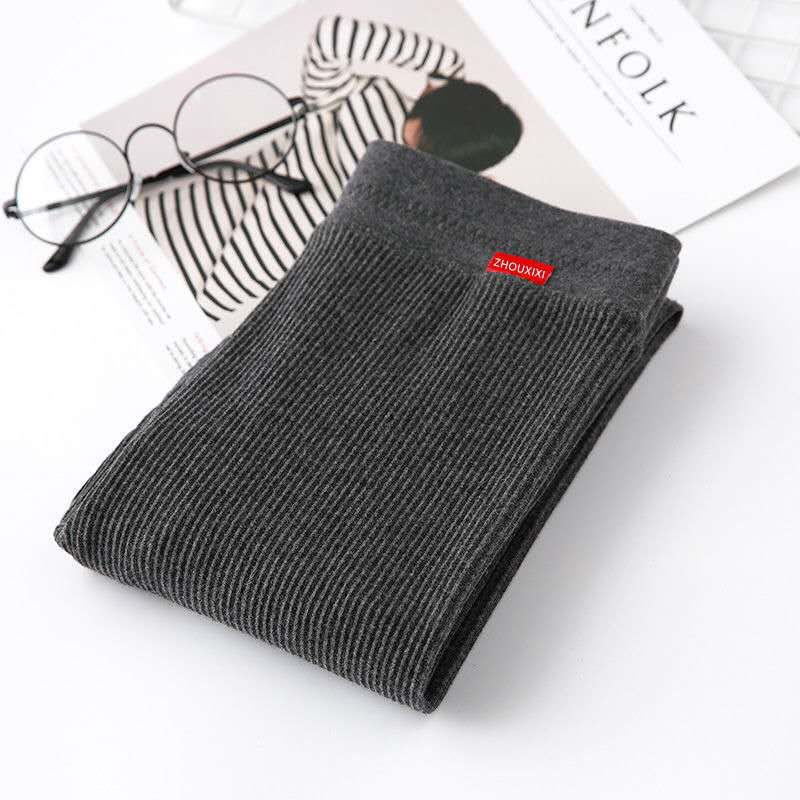 

Леггинсы в рубчик для женщин с высокой талией, весенне-осенние, хлопковые, модные, повседневные, с резьбой, сексуальные леггинсы L темно серый