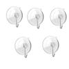 Reusable Transparent PVC Suction Cup with Metal Hook