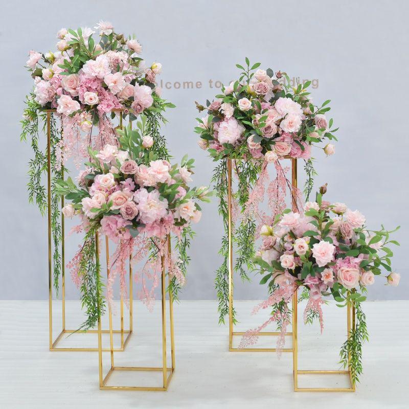 Geometric Iron Art Wedding Flower Ornaments for Venue Decoration