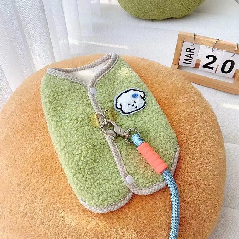 Winter Warm Pet Clothes Soft Lambskin Fleece Dog Clothes for Puppy Teddy Bichon Yorkshire Anti-static Cat and Dog Jackets Vest