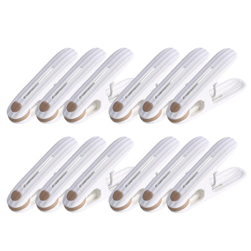 12Pcs Wäscheklammern Nicht-markierung Clip Trocknen Rack Weiß