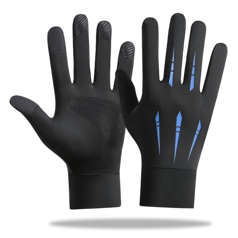 Mens UV Protection Half-Finger Cooling Gloves Cycling Driving Fishing Outdoor Use