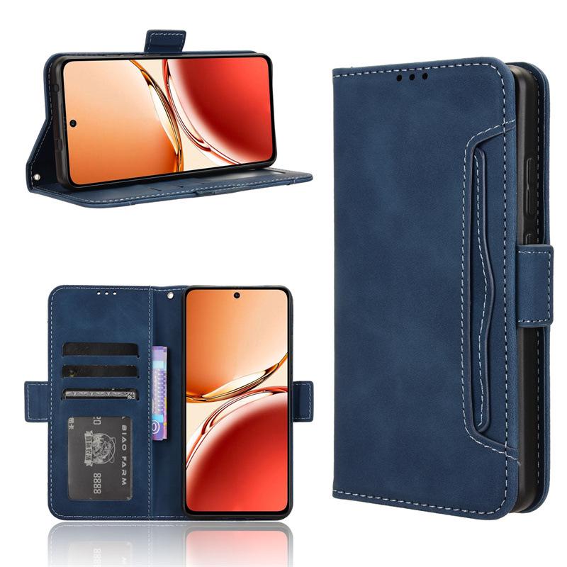 OPPO F27/Reno 12F 5G Leather Flip Case with Multi-Card Slots
