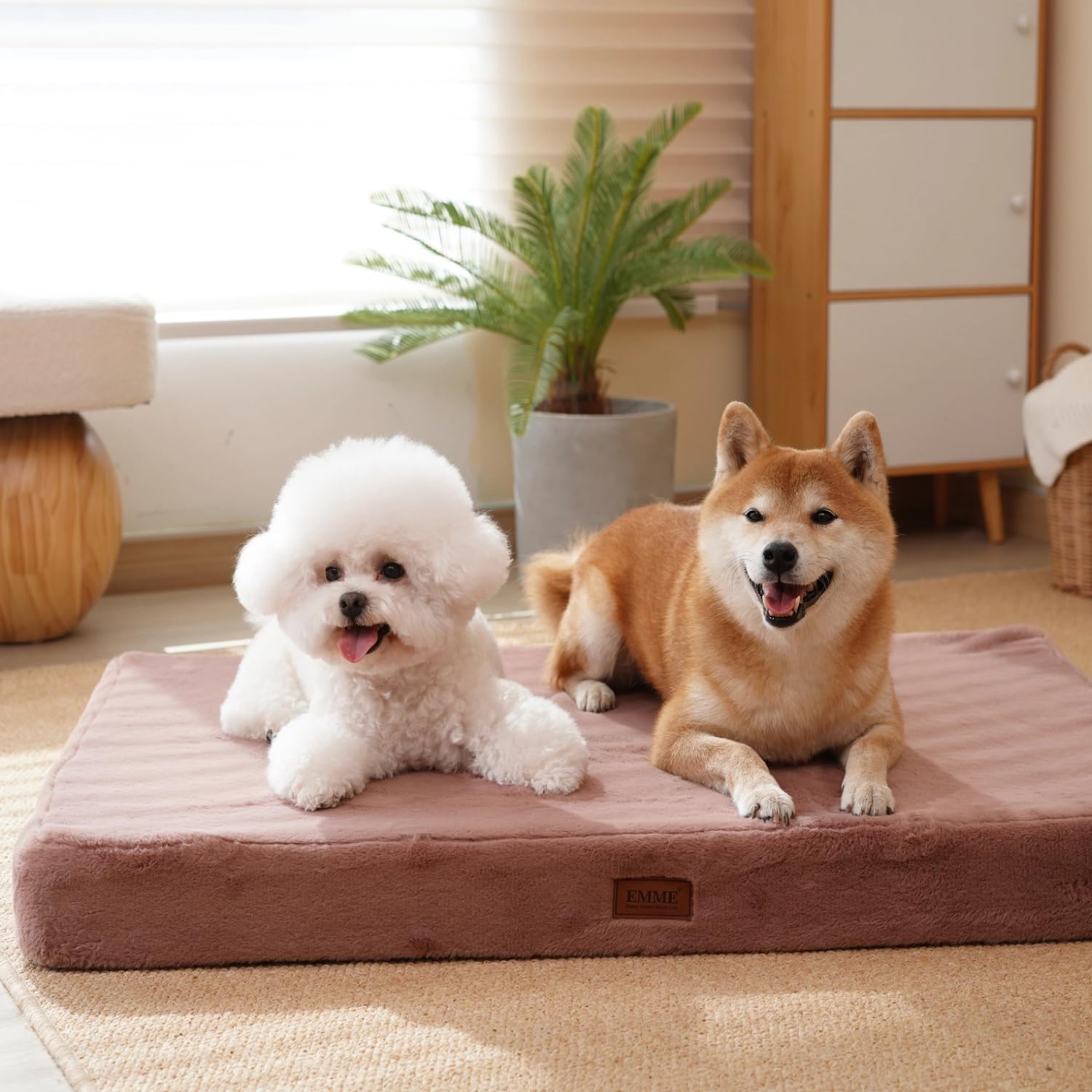 

EMME Warm Dog Bed Luxurious Faux Rabbit Fur Pet Suitable for Senior and Multiple Removable Pet Medium Cushion, Touch, Bed, Washable, High-Rebound,