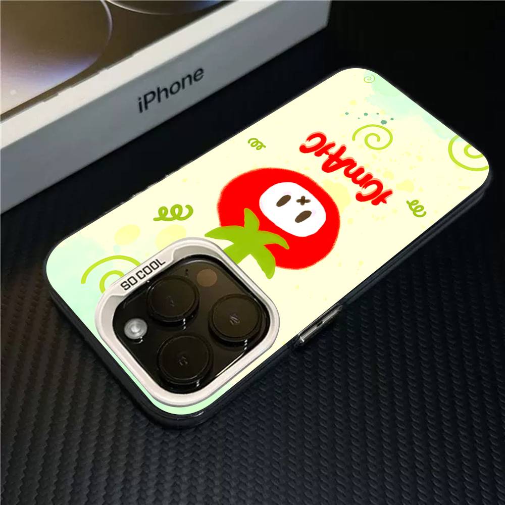 Tomatoes Expression Phone Case For IPhone 17 16 15 14 13 12 11 Pro MAX Plus Color Matte Back Cover