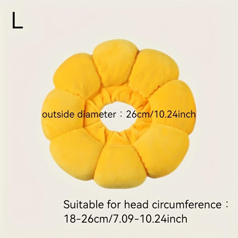 

Мягкий на ощупь| Регулируемый воротник-подсолнух для восстановления питомцев для кошек и маленьких собак - Мягкий полиэстер, Мультяшный дизайн, Защита от лизания и царапания L