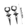 Stainless Steel Rivet Conical Studs Earrings Hip Hop Punk Style Ear Accessories for Daily Wear Parties