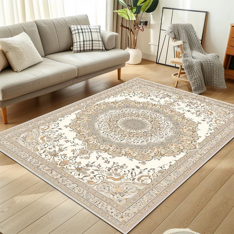 Vintage Ethnic Carpet Decoration Bedroom Retro Anti Slip Floor Mats Large Area Living Room Rug Washable Cloakroom Lounge Rug