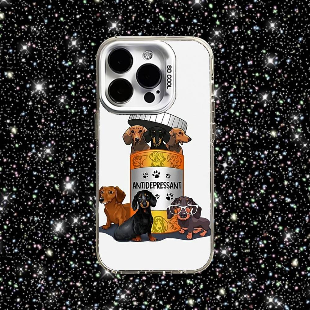 

Sausage Dog Dachshund Phone Case For iPhone 16,15,14,13,12,11,Pro,XS,Max,Plus,Mini,SE White Candy Matte Shockproof Cover iPhone11