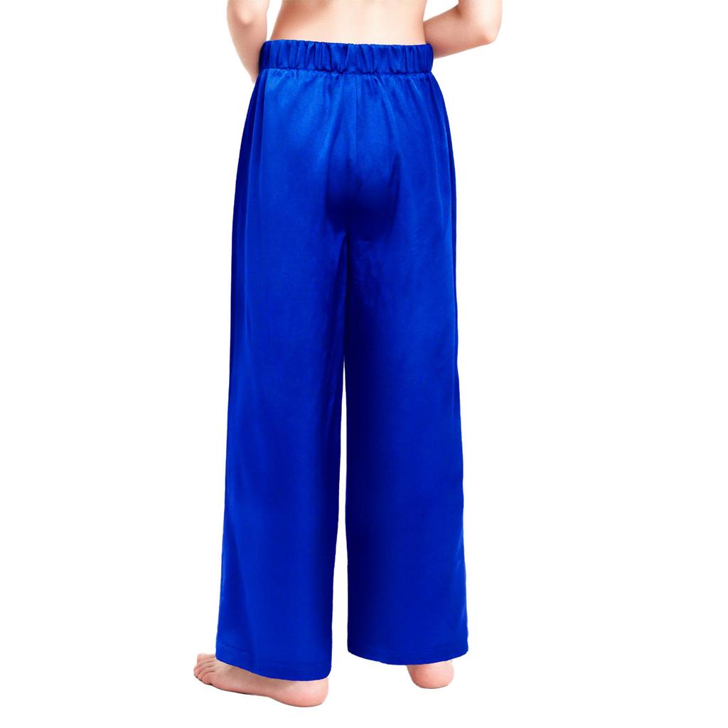 Jungen Anbetungstanzhose Elastischer Bund Einfarbig Satinmaterial Weitbeinige Hose Performance-Unterteil