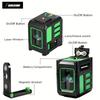 High-Precision Portable Green Laser Level with Infrared 2-Line Projection for Home Use