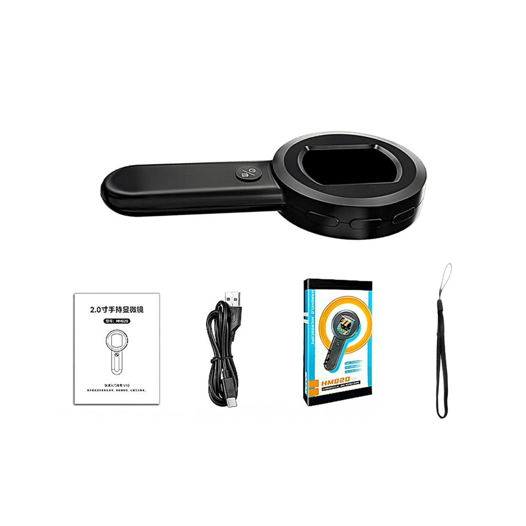 Handheld Digital Magnifying Glass Digital Microscope for Adults Kids 100X Magnification 2.0 Inch IPS Screen Manual