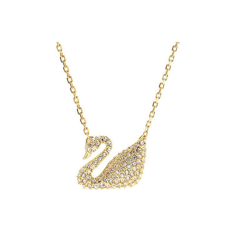 Swarovski Crystal Gold Plated Swan Necklace Women necklace 5063921 Box (Random Color)