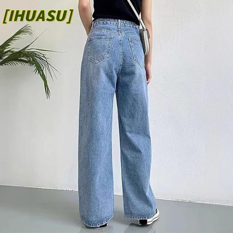 IHUASU Women's Fashion Casual Solid Color Print Pants & Capris