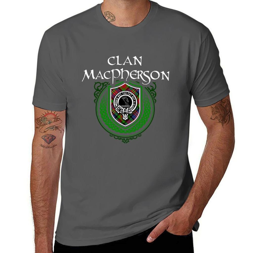 Macpherson Surname Scottish Clan Tartan Crest Tshirt Thanksgiving Casual Tee