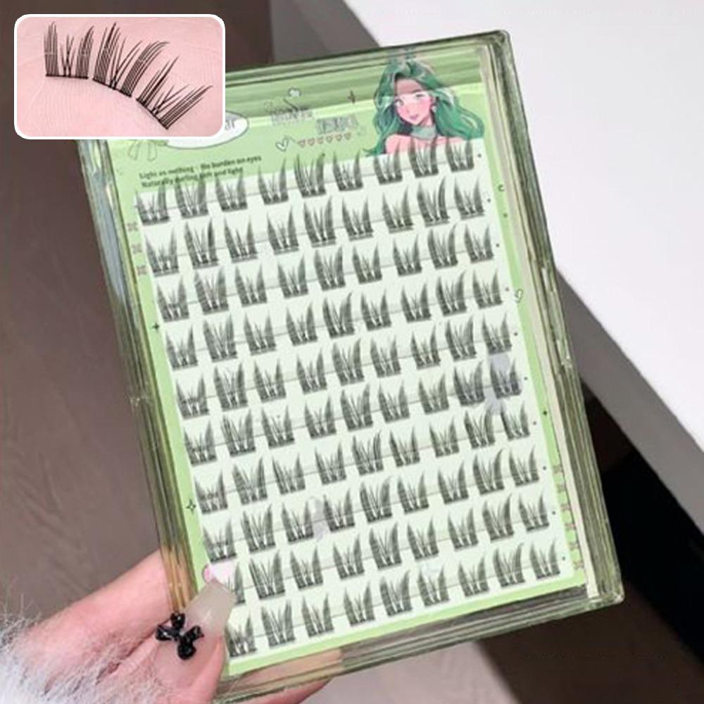 Faux cils sans colle Cils en bouquets à courbure naturelle Cils denses segmentés Extension de cils Maquillage