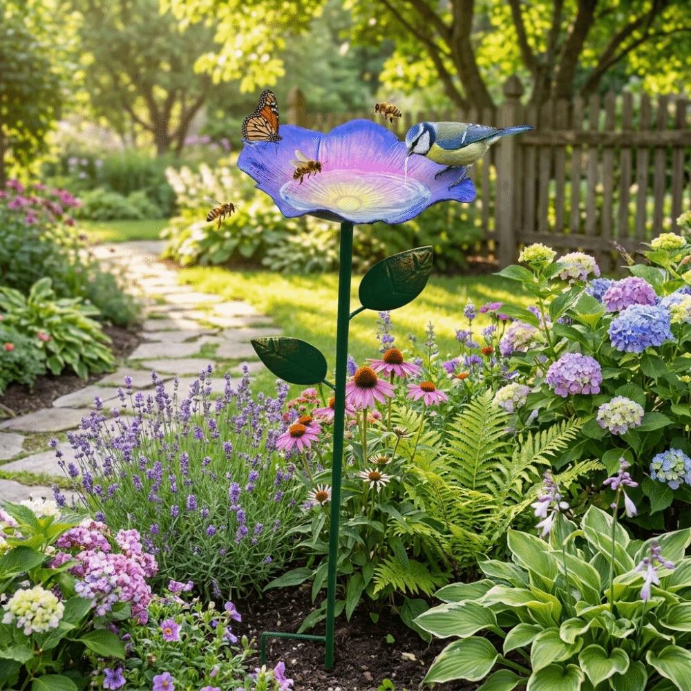 Rust-Resistant Bee Water Feeder Metal Bird Waterer New Bee Feeder Pollinator Friendly